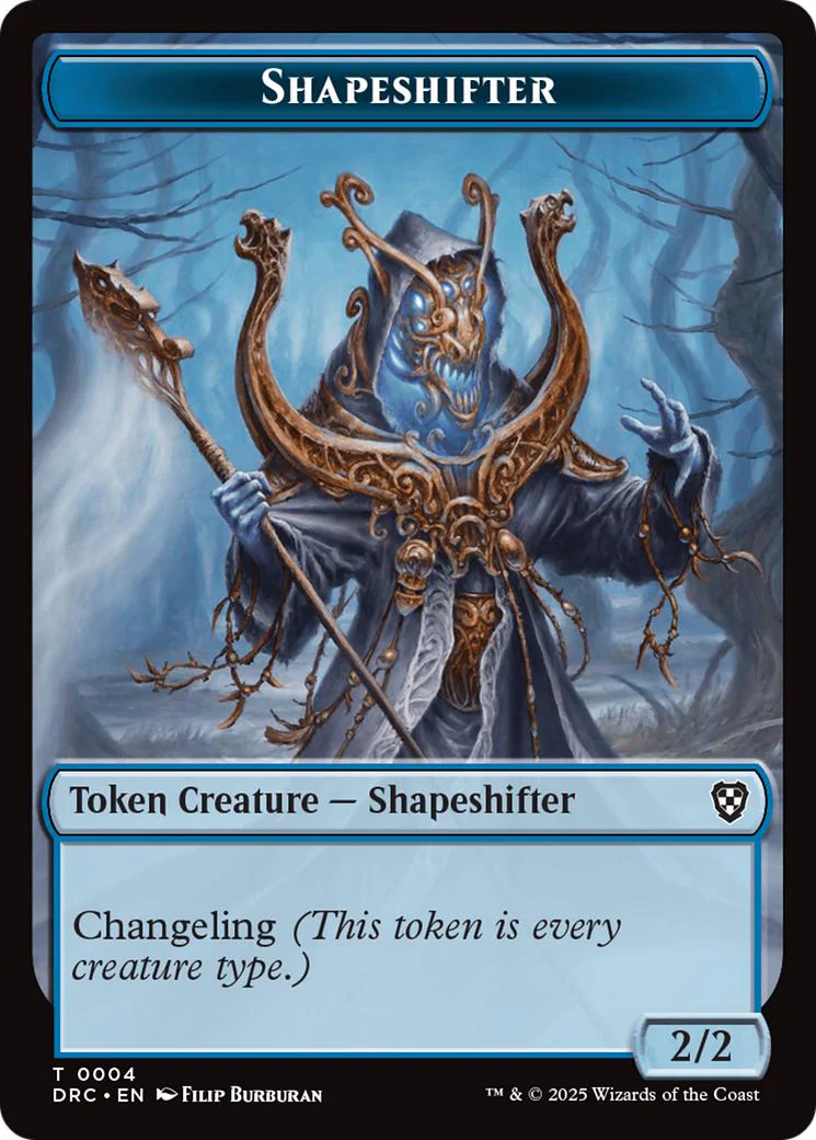 Shapeshifter Token (04) // Zombie Army Token (08) [Aetherdrift: Commander: Tokens] [Non-Foil]