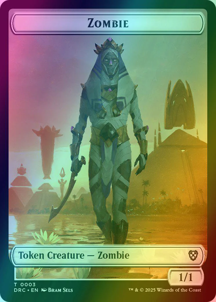 Shapeshifter Token (04) // Zombie Token (03) [Aetherdrift: Commander: Tokens] [Foil] - Image 2