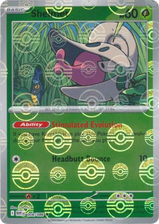 Shelmet - Poké Ball Pattern - 008/086 - Common [sv105w-008] [Reverse Holo]