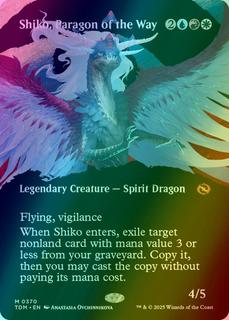 Shiko, Paragon of the Way [370] [Borderless] [Clan] [Tarkir: Dragonstorm] [Foil]