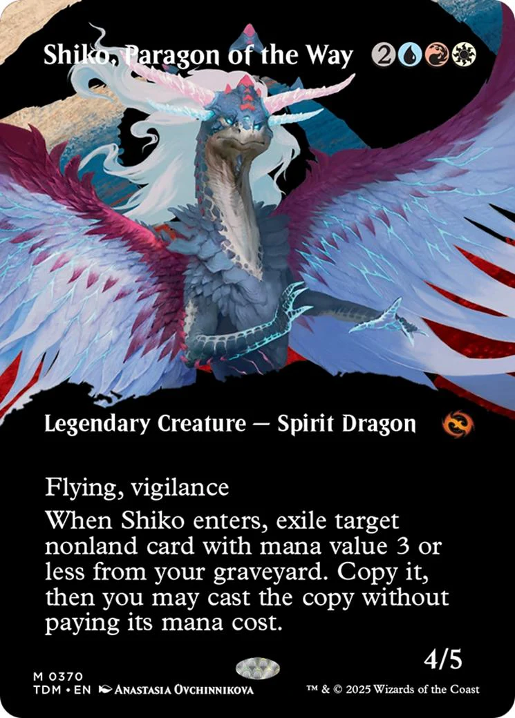 Shiko, Paragon of the Way [370] [Borderless] [Clan] [Tarkir: Dragonstorm] [Non-Foil]