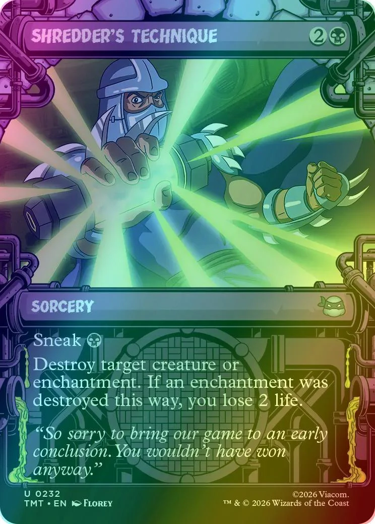 Shredder's Technique [232] [Sewer Frame] [Teenage Mutant Ninja Turtles] [Foil]