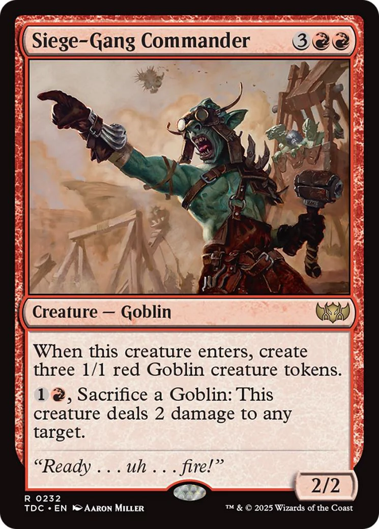 Siege-Gang Commander [232] [Tarkir: Dragonstorm: Commander] [Non-Foil]