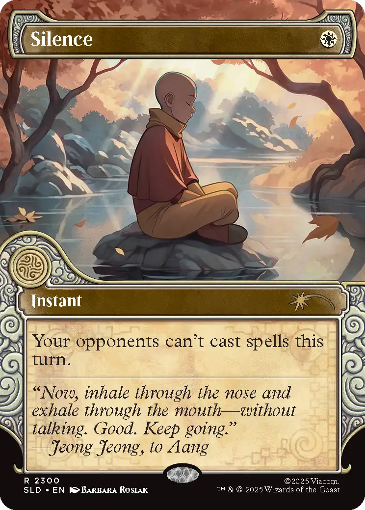 Silence [2300] [Elemental Frame] [One with the Elements] [Secret Lair Drop] [Non-Foil]