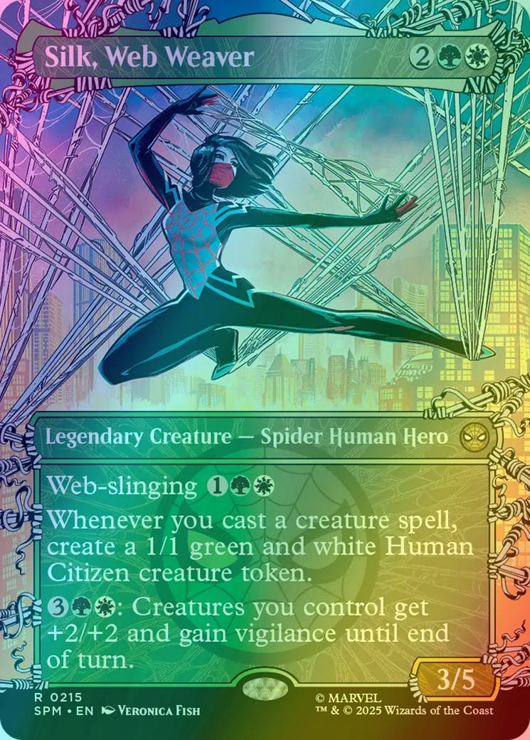 Silk, Web Weaver [215] [Borderless] [Web-Slinger] [Marvel's Spider-Man] [Foil]