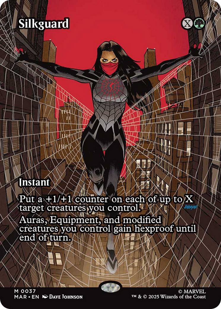 Silkguard [37] [Borderless] [Source Material] [Marvel Universe] [Non-Foil]
