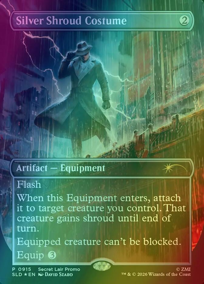 Silver Shroud Costume [0915] [Borderless] [Promos] [Secret Lair Drop] [Foil]