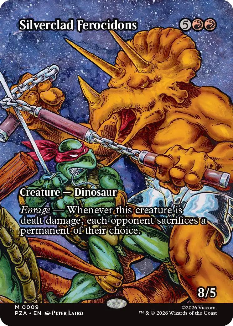Silverclad Ferocidons [9] [Borderless] [Teenage Mutant Ninja Turtles Source Material] [Non-Foil]