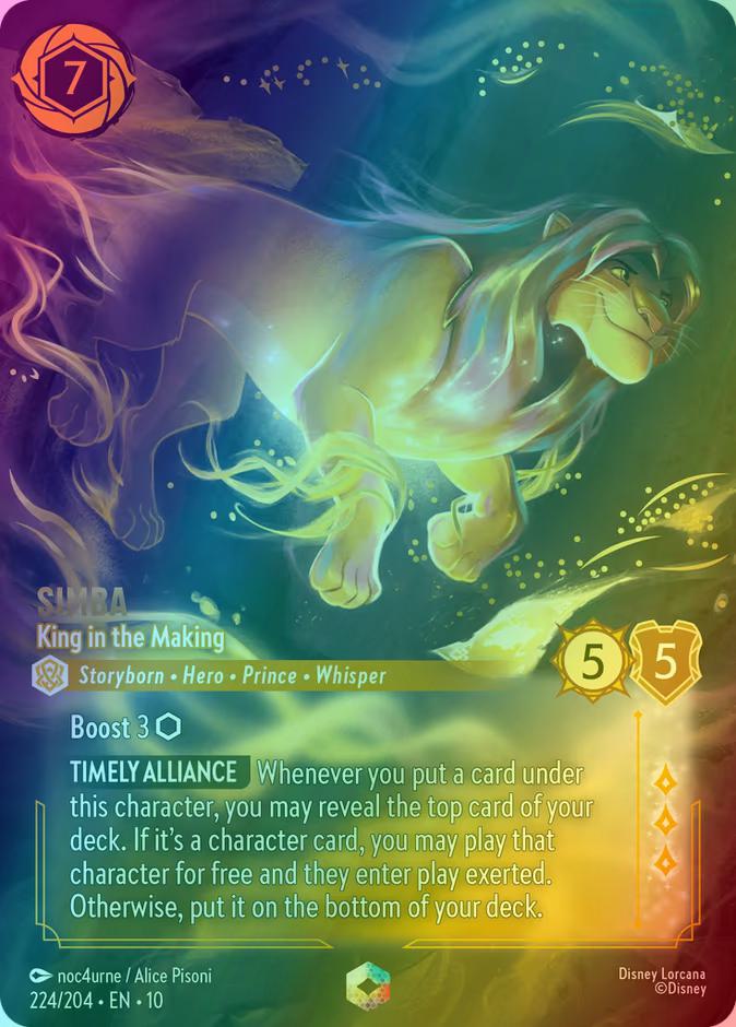 Simba - King in the Making (Enchanted) - 224/204 [Whispers in the Well] [Holofoil]