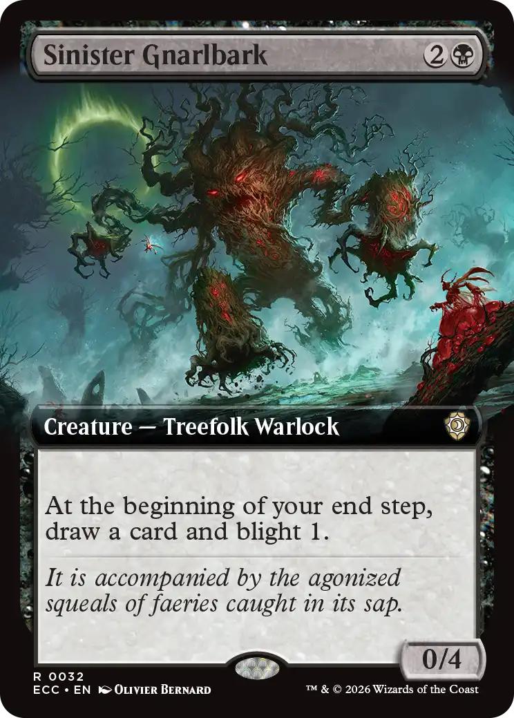 Sinister Gnarlbark [32] [Extended Art] [Lorwyn Eclipsed: Commander] [Non-Foil]