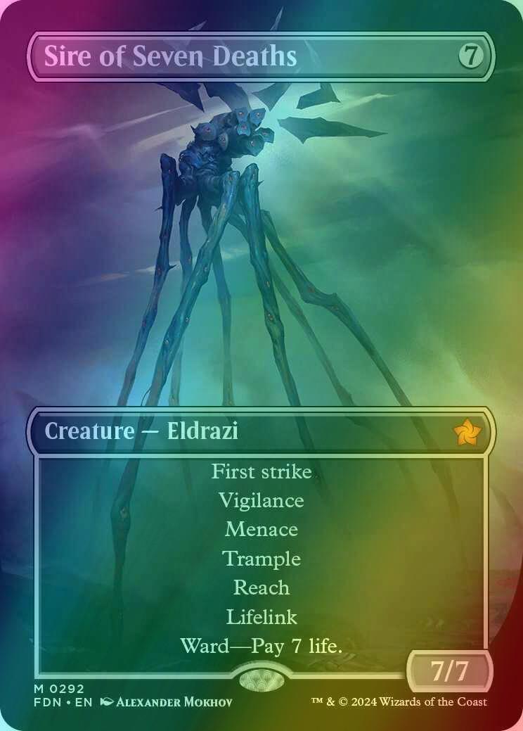 Sire of Seven Deaths [292] [Borderless] [Foundations] [Foil]