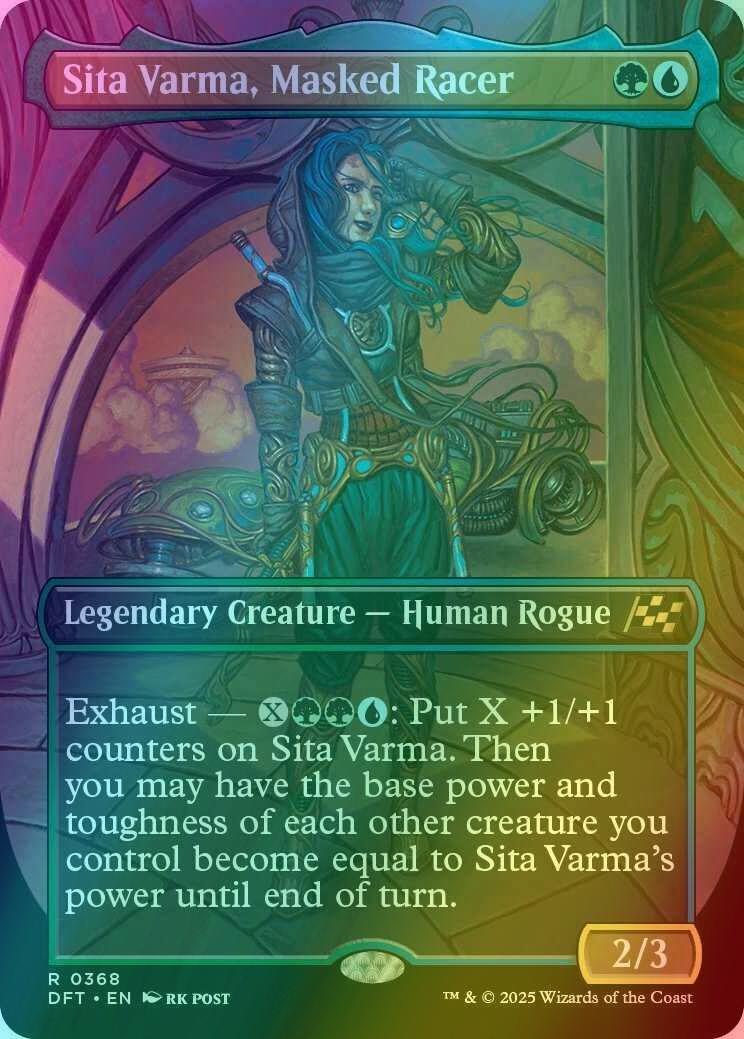Sita Varma, Masked Racer [368] [Borderless] [Aetherdrift] [Foil]