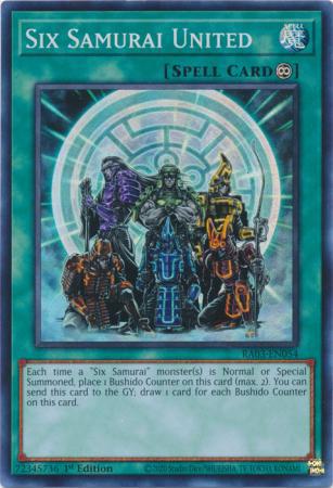 Six Samurai United - RA03-EN054 - Super Rare - 1st Edition