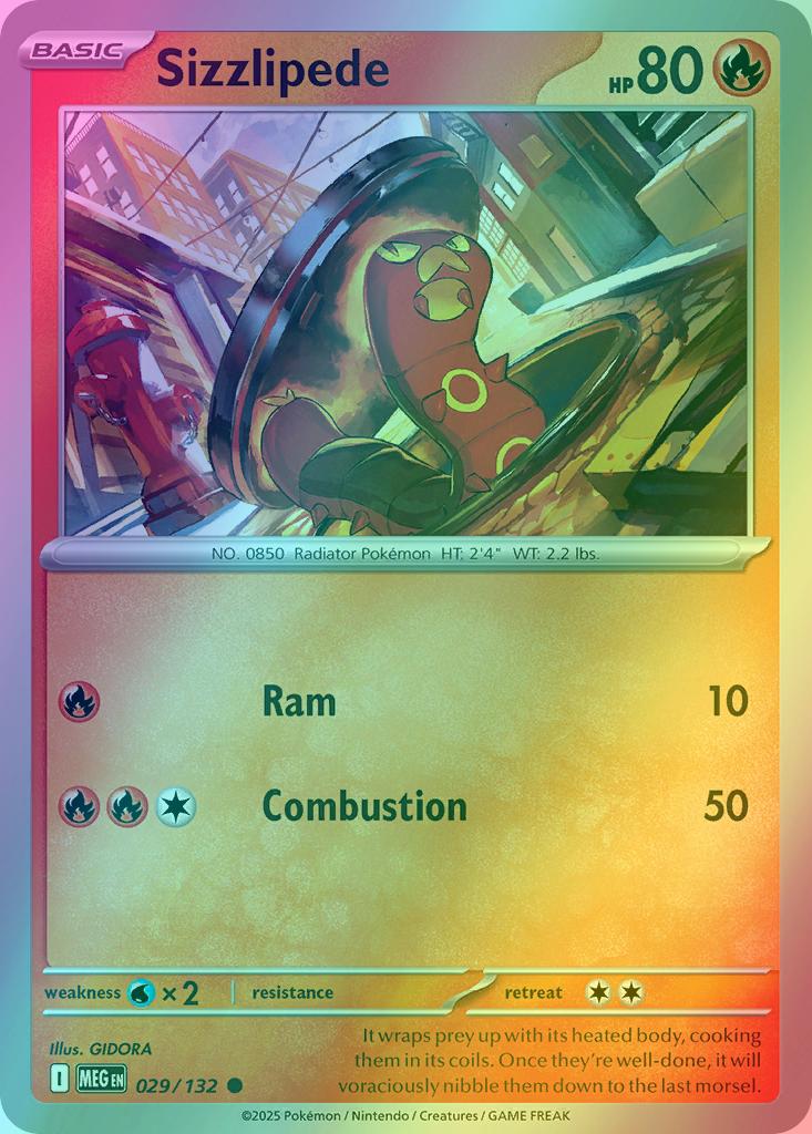 Sizzlipede - 029/132 - Common [me01-029] [Reverse Holo]