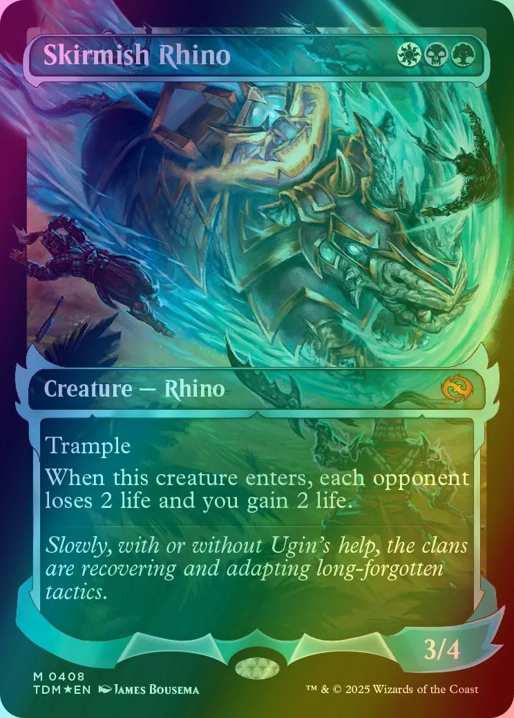 Skirmish Rhino [408] [Ghostfire Showcase] [Tarkir: Dragonstorm] [Foil]