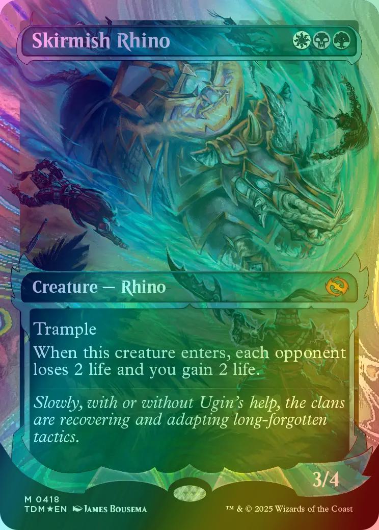 Skirmish Rhino [418] [Ghostfire Showcase] [Tarkir: Dragonstorm] [Halo Foil]
