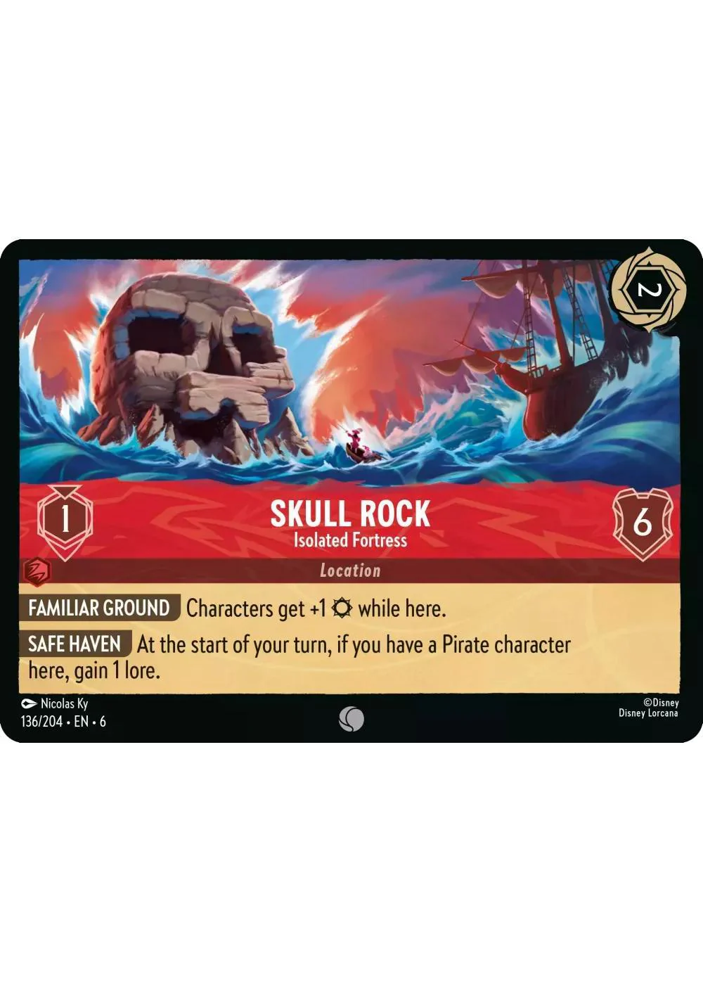 Skull Rock - Isolated Fortress - 136/204 [Azurite Sea] [Non-Foil]