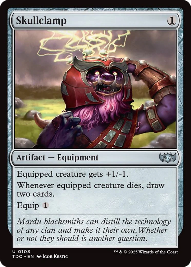 Skullclamp [103] [Tarkir: Dragonstorm: Commander] [Non-Foil]