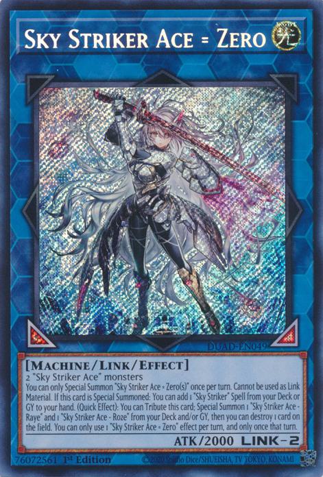 Sky Striker Ace = Zero - DUAD-EN049 - Secret Rare - 1st Edition