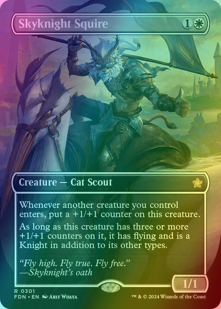 Skyknight Squire [301] [Borderless] [Foundations] [Foil]