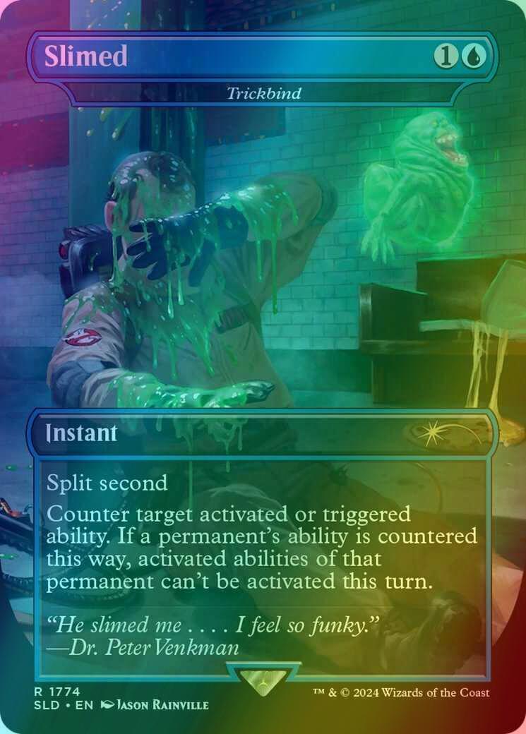 Slimed - Trickbind [1774] [Borderless] [Ghostbusters: Slimer] [Secret Lair Drop] [Foil]