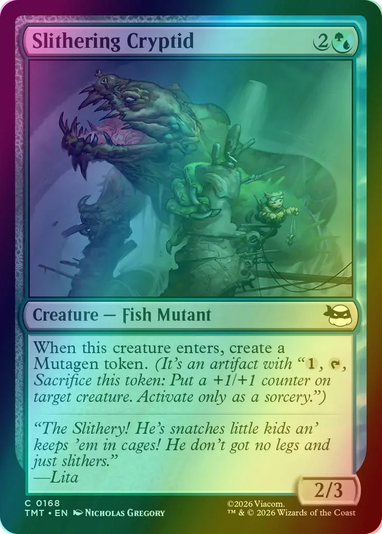 Slithering Cryptid [168] [Teenage Mutant Ninja Turtles] [Foil]