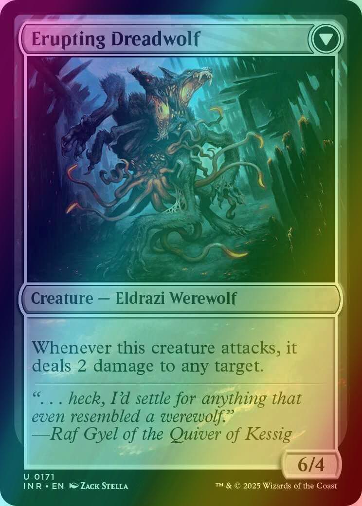 Smoldering Werewolf // Erupting Dreadwolf [171] [Innistrad Remastered] [Foil] - Image 2