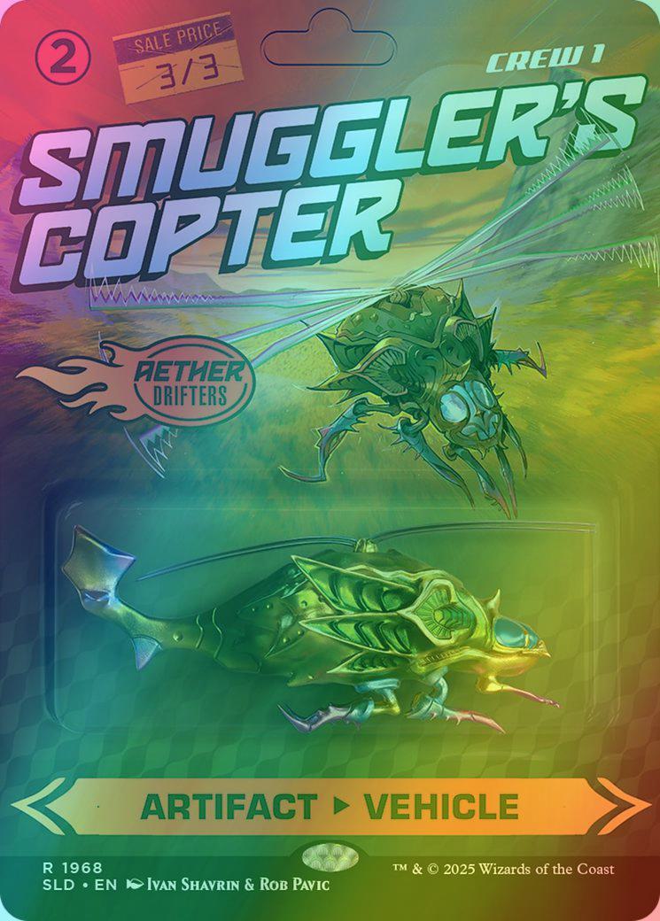 Smuggler's Copter // Smuggler's Copter [1968] [Borderless] [Aether Drifters] [Secret Lair Drop] [Foil]