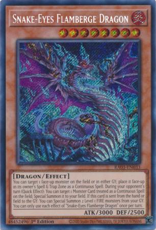 Snake-Eyes Flamberge Dragon - RA03-EN033 - Secret Rare - 1st Edition