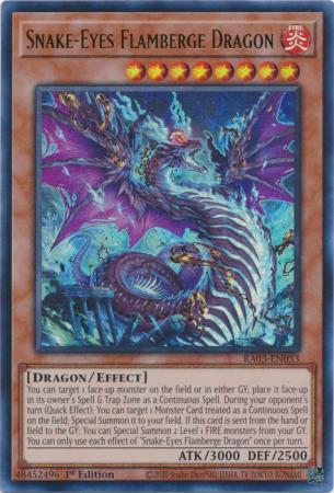Snake-Eyes Flamberge Dragon - RA03-EN033 - Ultra Rare - 1st Edition