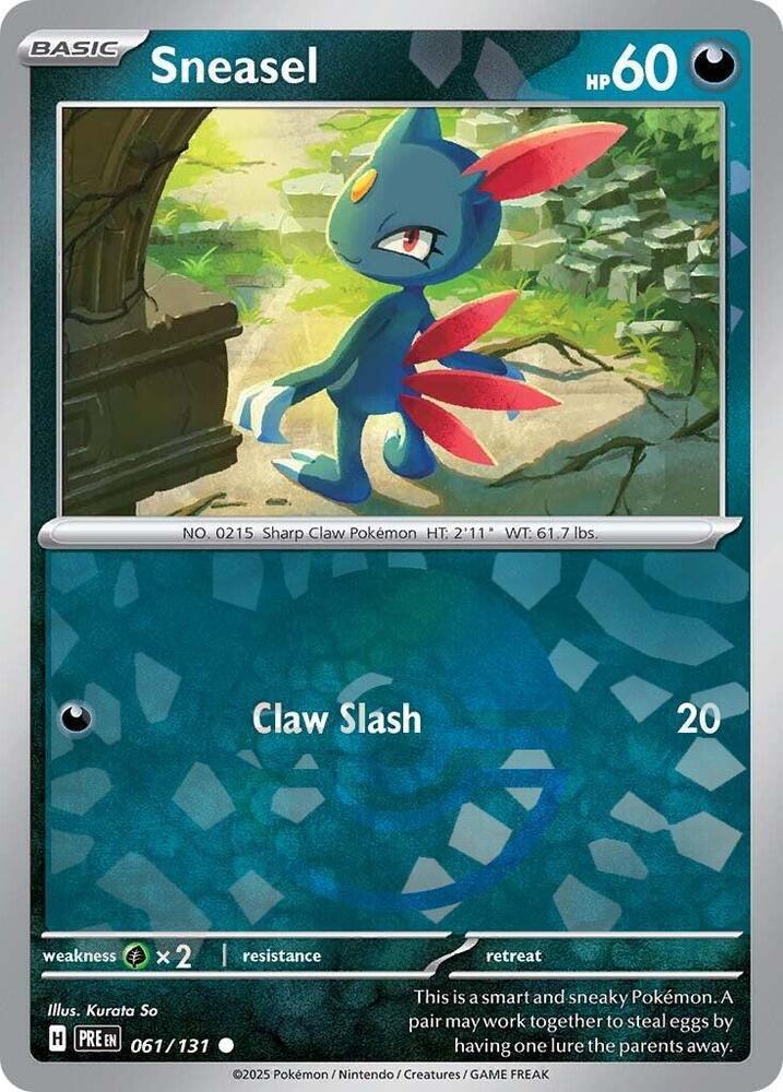 Sneasel - Poké Ball Pattern - 061/131 - Common [sv085-061] [Reverse Holo]