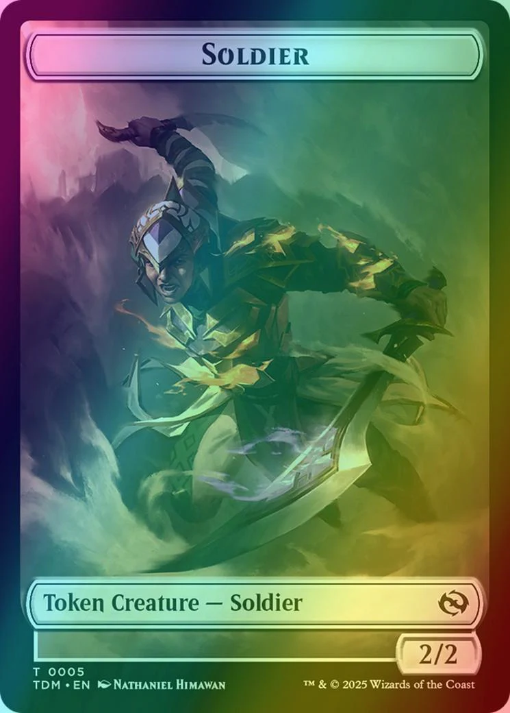Soldier Token (04) // Soldier Token (05) [Tarkir: Dragonstorm: Tokens] [Foil] - Image 2