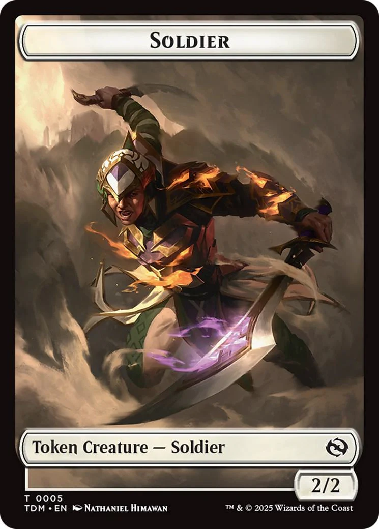 Soldier Token (04) // Soldier Token (05) [Tarkir: Dragonstorm: Tokens] [Non-Foil] - Image 2