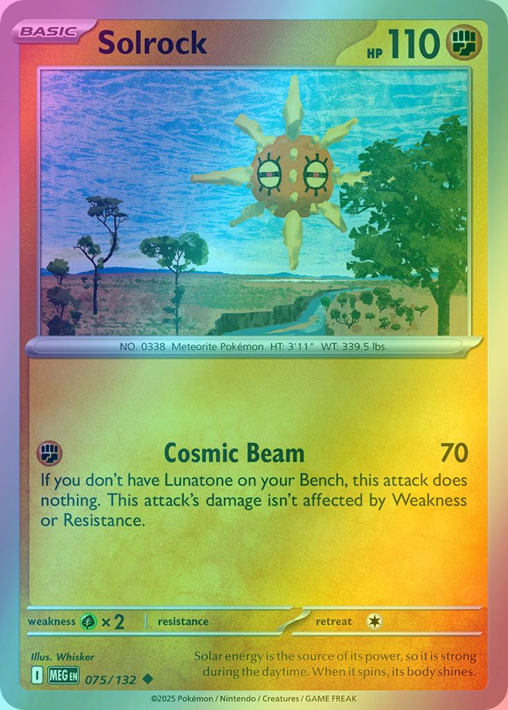 Solrock - 075/132 - Uncommon [me01-075] [Reverse Holo]