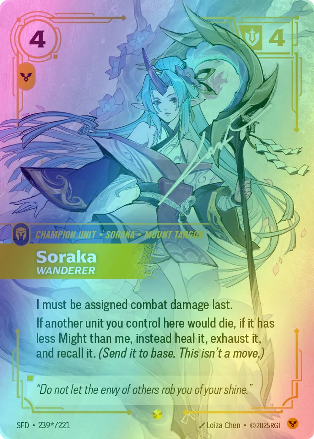 Soraka - Wanderer (Signature) - 239*/221 [Spiritforged] [Foil]