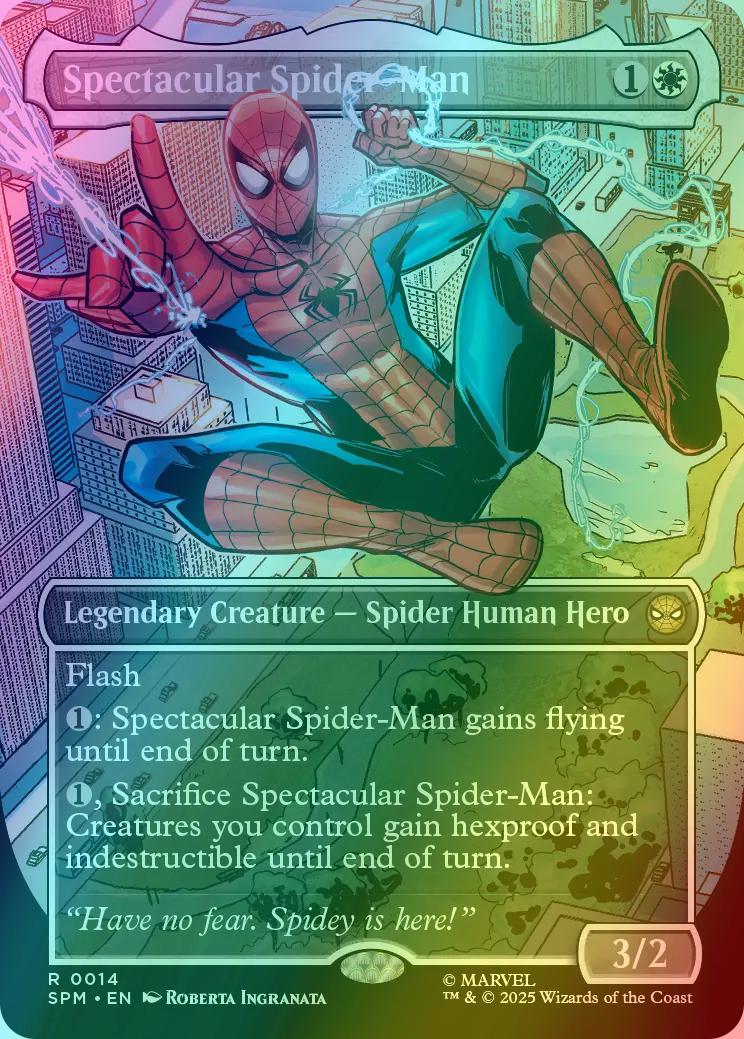Spectacular Spider-Man [14] [Borderless] [Costume Change]] [Marvel's Spider-Man] [Foil]