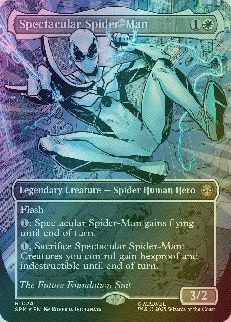 Spectacular Spider-Man [241] [Borderless] [Costume Change] [FF] [Marvel's Spider-Man] [Textured Foil]