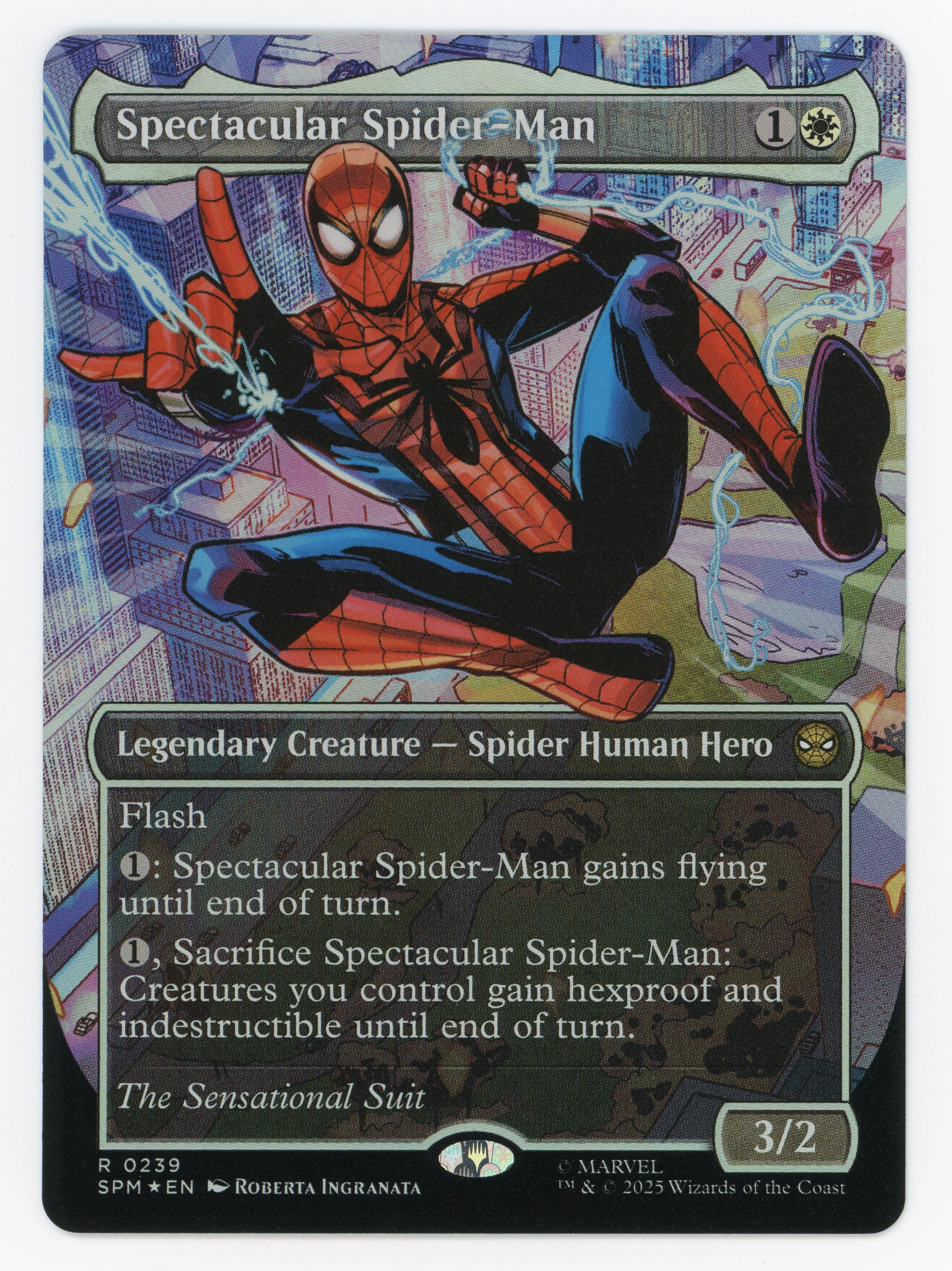 Spectacular Spider-Man - Borderless - Costume Change - Sensational - Textured Foil - Scan 13705