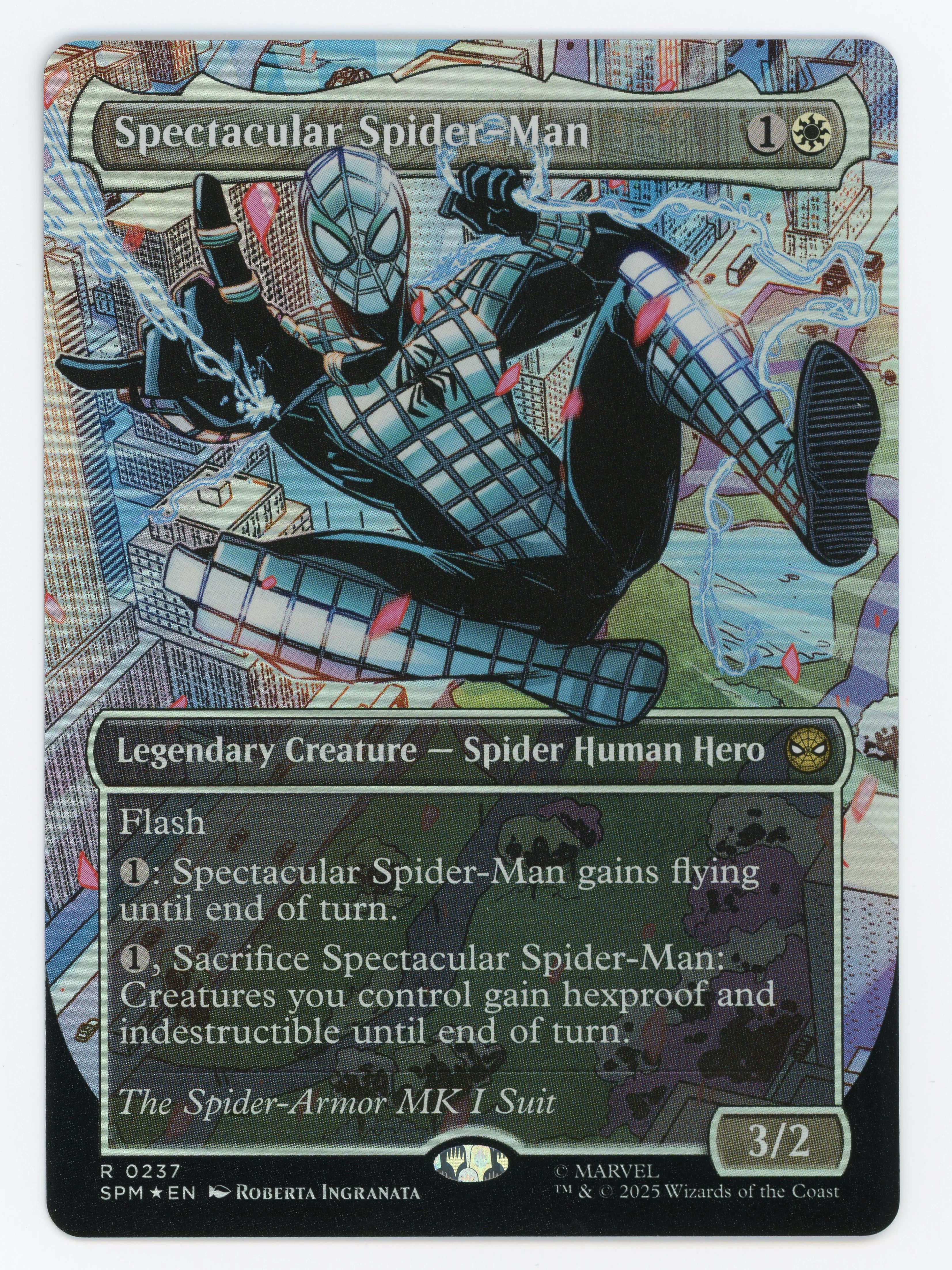 Spectacular Spider-Man - Borderless - Costume Change - Spider-Armor - Textured Foil - Scan 13652