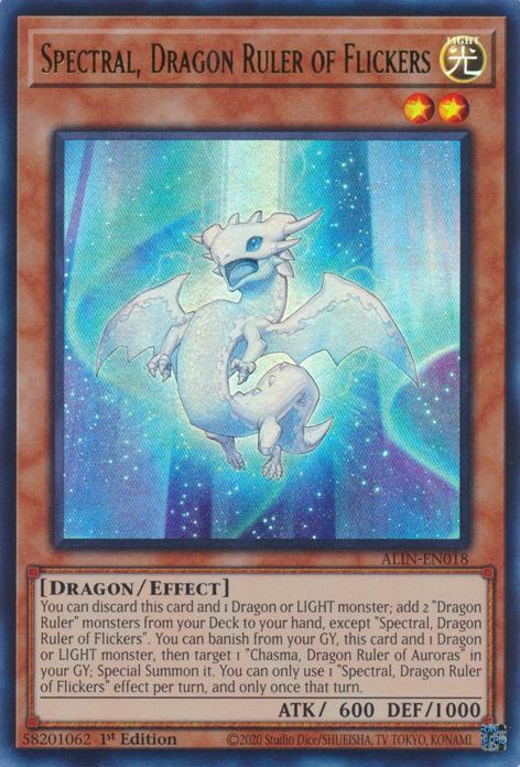 Spectral, Dragon Ruler of Flickers - ALIN-EN018 - Ultra Rare - 1st Edition