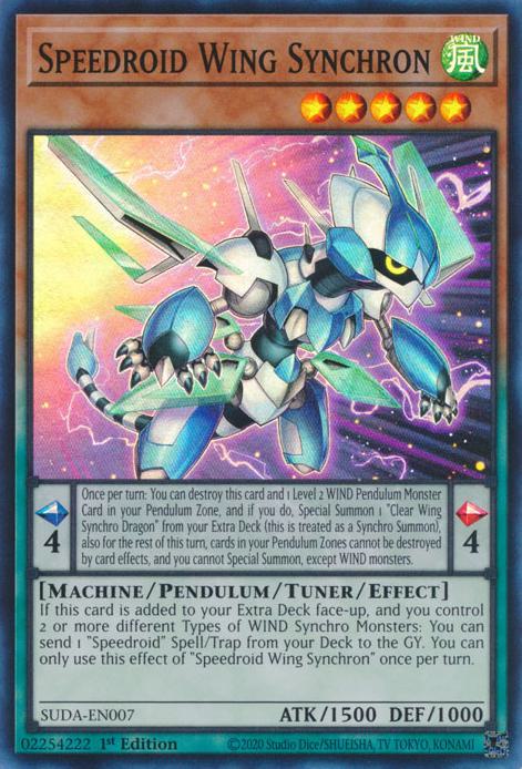 Speedroid Wing Synchron - SUDA-EN007 - Super Rare - 1st Edition