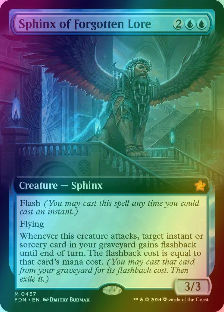 Sphinx of Forgotten Lore [457] [Extended Art] [Foundations] [Foil]