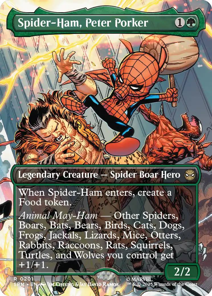 Spider-Ham, Peter Porker [201] [Borderless] [Scene] [Marvel's Spider-Man] [Non-Foil]