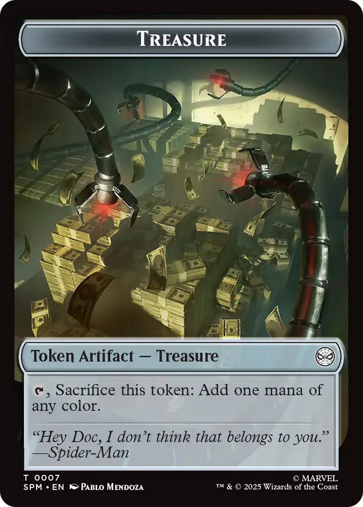 Spider Token (03) // Treasure Token (07) [Marvel's Spider-Man: Tokens] [Non-Foil] - Image 2