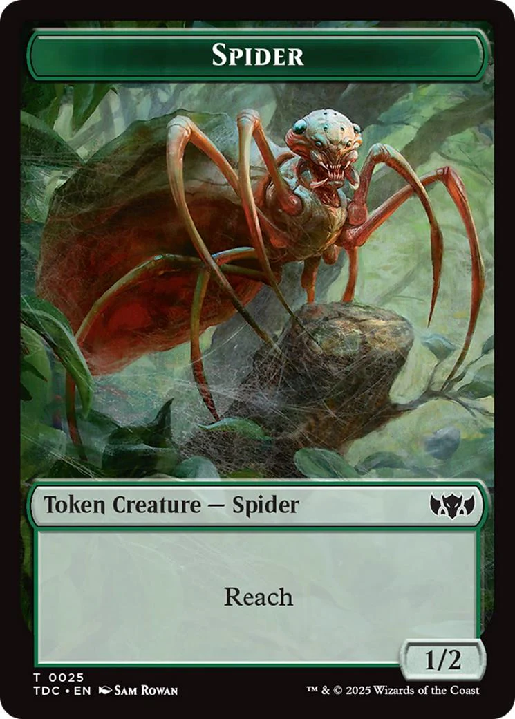 Spider Token (25) // Wall Token (07) [Tarkir: Dragonstorm: Commander: Tokens] [Non-Foil]