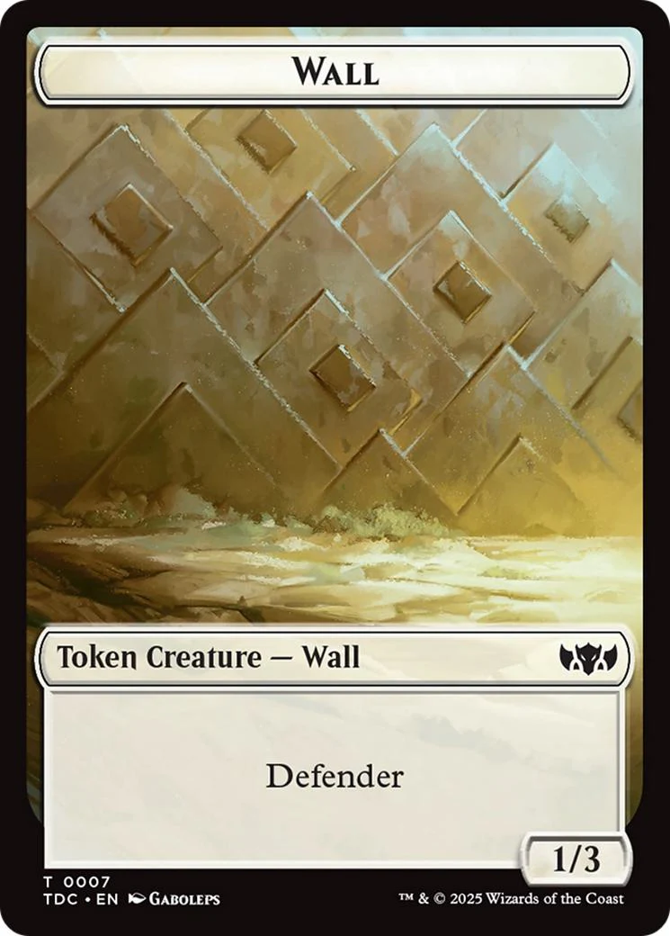 Spider Token (25) // Wall Token (07) [Tarkir: Dragonstorm: Commander: Tokens] [Non-Foil] - Image 2