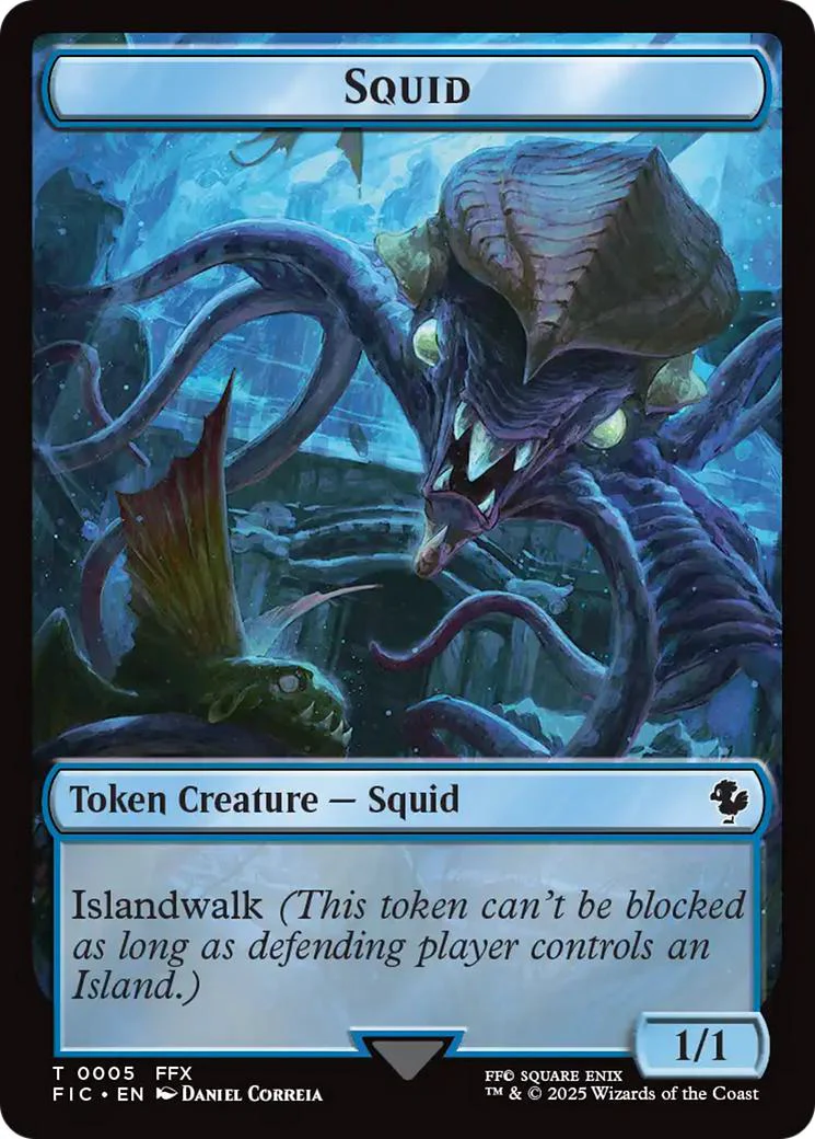 Spirit Token (03) // Squid Token (05) [FINAL FANTASY: Commander: Tokens] [Non-Foil] - Image 2