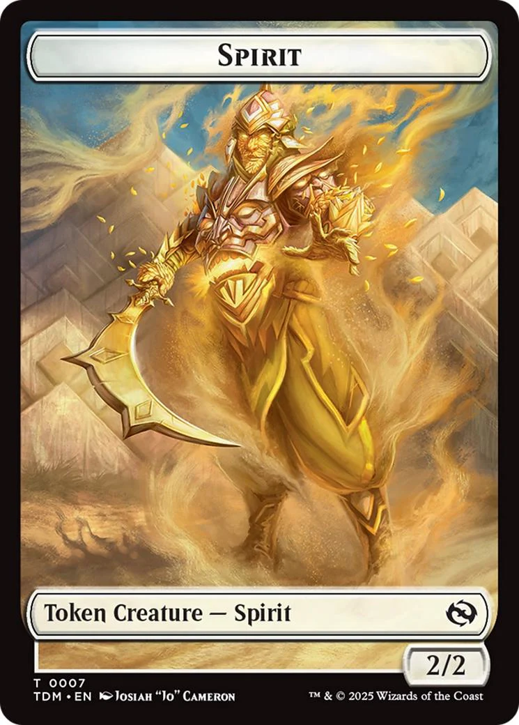 Spirit Token (06) // Spirit Token (07) [Tarkir: Dragonstorm: Tokens] [Non-Foil] - Image 2