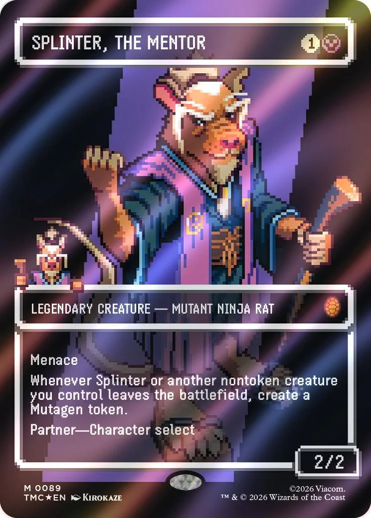 Splinter, the Mentor [89] [Borderless] [Pixel] [Teenage Mutant Ninja Turtles Eternal] [Surge Foil]