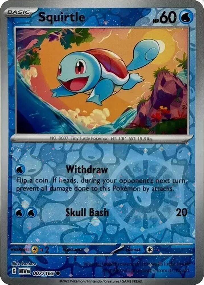 Squirtle - 007/165 - Promo [Costco Box] [sv035msp-007] [Reverse Holo]